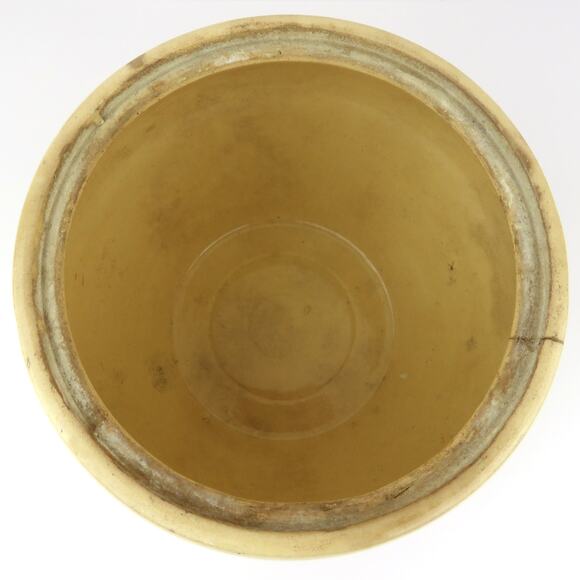 Vintage RRP Co Roseville Ohio Pottery 8" Jardiniere Planter Red Flower Stoneware - Picture 6 of 13